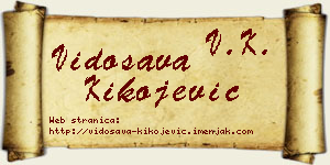 Vidosava Kikojević vizit kartica
